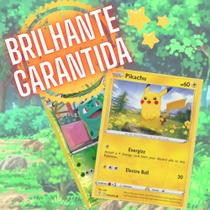 ORIGINAL - Pacote de 50 cartas Pokemon+ 2 Cartas Brilhantes - COPAG