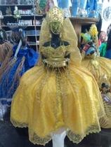 Orixa De Oxum cor amarelo 90 Cm - Ori Meji Oya Eguebe