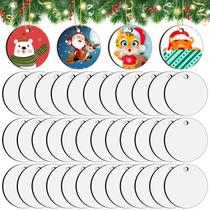 Ornament Blanks Billbotk, redondos, 7 cm, MDF, 60 unidades Ornament Blanks Billbotk, redondos, 7 cm, MDF, 60 unidades