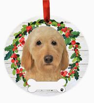 Ornament E&S Imports Labradoodle Ceramic DIY personalizável Ornament E&S Imports Labradoodle Ceramic DIY personalizável