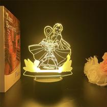 Ornamento 2D USB Saint Seiya Aquarius com luz noturna para crianças Ornamento 2D USB Saint Seiya Aquarius com luz noturna para crianças