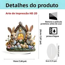 Ornamento Acrílico Coelho Da Páscoa Para Decoração De Casa, Escritório, Jardim E Quintal, Presente Ornamento Acrílico Coelho Da Páscoa Para Decoração De Casa, Escritório, Jardim E Quintal, Presente