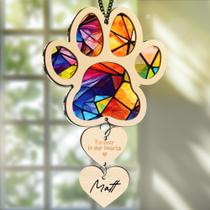Ornamento comemorativo para animais de estimação Vinatimes 4" com design de pata de acrílico Ornamento comemorativo para animais de estimação Vinatimes 4" com design de pata de acrílico