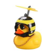 Ornamento de Capacete de Pato Amarelo - Para Bicicleta, Carro e Moto