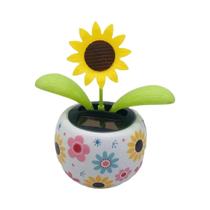 Ornamento De Carro Giratório Solar Em Forma De Flor De Maçã Com Design De Abelha Pequena Para