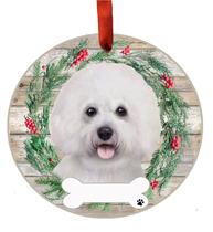 Ornamento de Cerâmica Bichon Frise - Personalizável - E&S Imports