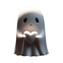 Ornamento De Fantasma De Resina Para Halloween, Design De Dedo Do Meio Em Coração, Decoração Para