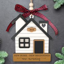 Ornamento de Madeira Home 2024 - Presente de Boas-Vindas MAPDTWO
