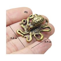 Ornamento De Mesa De Escritório Em Latão Retrô, Polvo E Lula, Pequeno Animal Marinho Decorativo,