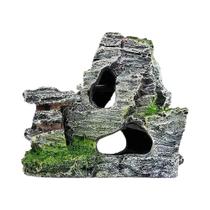Ornamento De Musgo Artificial Para Aquário, Rocha De Resina, Caverna De Esconderijo Para Paisagismo