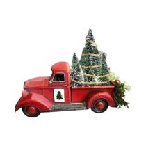 Ornamento de Natal Caminhão Vermelho com Luzes - Decoração para Árvore de Natal