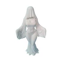 Ornamento Fantasma Vestido Branco 12cm Impresso Em 3D Decoração Engraçada De Halloween Para Ornamento Fantasma Vestido Branco 12cm Impresso Em 3D Decoração Engraçada De Halloween Para