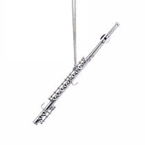 Ornamento LQDSHGLK Miniatura de Flauta 14 cm Réplica Prateada