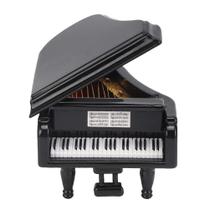 Ornamento musical de piano em miniatura Pssopp Black Grand Basswood