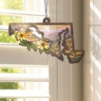 Ornamento pendurado FLAGWIX Maryland Suncatcher Baltimore Orioles