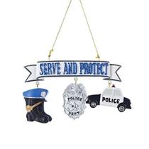 Ornamento pendurado Kurt S. Adler Serve e protege o policial Ornamento pendurado Kurt S. Adler Serve e protege o policial