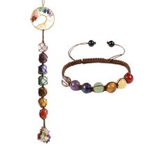 Ornamento suspenso: conjunto de pulseiras de cristal iStone 7 Chakra