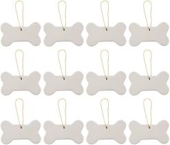 Ornamento suspenso Creative Hobbies em forma de osso DIY, 6x10 cm, pacote 12