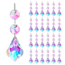 Ornamento suspenso KANPURA 25 peças de prismas de cristal AB de 38 mm Ornamento suspenso KANPURA 25 peças de prismas de cristal AB de 38 mm