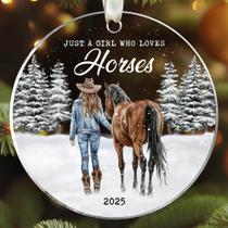 Ornamento suspenso TEEBIM 2025 Acrílico Horse 9cm