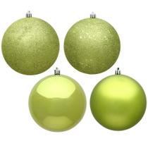 Ornamento suspenso Vickerman 485392-6 Lime, conjunto de 4 brilhantes e foscos