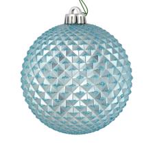 Ornamento Vickerman Baby Blue Durian Glitter Ball de 6 cm e 4 bolsas Ornamento Vickerman Baby Blue Durian Glitter Ball de 6 cm e 4 bolsas