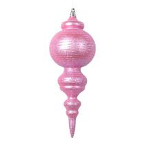 Ornamento: Vickerman Finial, rosa fosco, 10 cm, 2 por bolsa