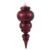 Ornamento Vickerman Shiny Finial Borgonha de 14 cm de plástico