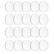 Ornamentos de acrílico Senbota, 20 peças, espaços em branco redondos transparentes de 10 cm