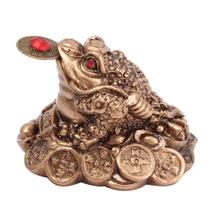 Ornamentos de Feng Shui SPDD Oriental Chinese Gold Frog Toad