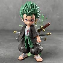 Ornamentos de figuras de anime One Piece Zoro Q Version PVC Ornamentos de figuras de anime One Piece Zoro Q Version PVC