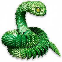Ornamentos de modelo articulado Snake Viper impressos em 3D Ornamentos de modelo articulado Snake Viper impressos em 3D
