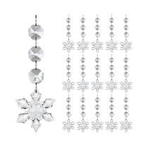 Ornamentos De Natal Em Acrílico Transparente Em Forma De Floco De Neve 10 20 30 Peças Para Decoração