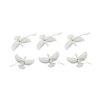 Ornamentos De Natal Em Resina Pombas Da Paz 1-6pcs Presente De Amizade Festa Ao Ar Livre