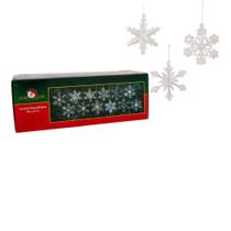 Ornamentos Kurt Adler C2683 2 flocos de neve iridescentes de vidro x12 Ornamentos Kurt Adler C2683 2 flocos de neve iridescentes de vidro x12