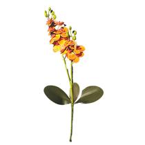 Orquídea 3D Com Folhas Artificial Siliconada Flores 52cm