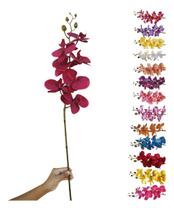 Orquídea Arranjo Artificial Flor Toque Real Haste 7 Flores