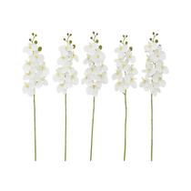 Orquidea Artif. Branca Phalaenopsis Realista Kit 04 un 90cm