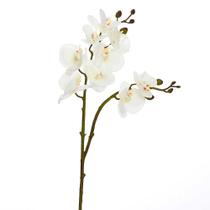 Orquídea Artificial Branca 2 Galhos X9 Toque Real 68Cm Orquídea Artificial Branca 2 Galhos X9 Toque Real 68Cm