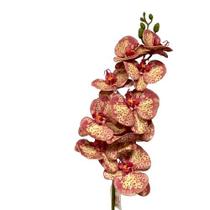Orquidea artificial rosa detalhada grande