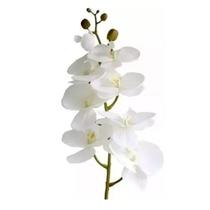 Orquídea Branca Artificial Média para Arranjo 80cm Altura Total - Decore Fácil Shop