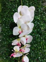 Orquídea De Silicone Artificial Branca Com Miolo Rosa - Qx Flores - Casa Bonita
