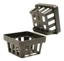 Orquídeas - 10 Vasos Plásticos Para Vandas Vazados Quadrados