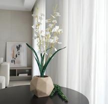 Orquídeas Flores Artificiais ,arranjo Para Mesa com vaso ,decoração para casa ,flores orquídeas