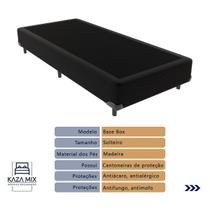 Ortobom Superpocket Solteiro Molas Ensacadas D26 e Box Preto Ortobom Superpocket Solteiro Molas Ensacadas D26 e Box Preto