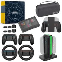 Orzero Kit 14 en 1 para Switch 2 con Estuche, Cargador y Grip - Negro Orzero Kit 14 en 1 para Switch 2 con Estuche, Cargador y Grip - Negro