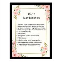 Os 10 mandamentos deixado por Jesus Cristo Quadro decorativo