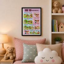 "Os 10 Mandamentos deixado por Jesus Cristo" Quadro Infantil "Os 10 Mandamentos deixado por Jesus Cristo" Quadro Infantil