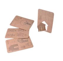 Os 3 Porquinhos de Papelão - Destaque, Pinte e Monte - Brinquedo Criativo