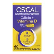 OS-CAL Cálcio 500mg + Vitamina D 400UI Com 60 Comprimidos Revestidos - Oscal